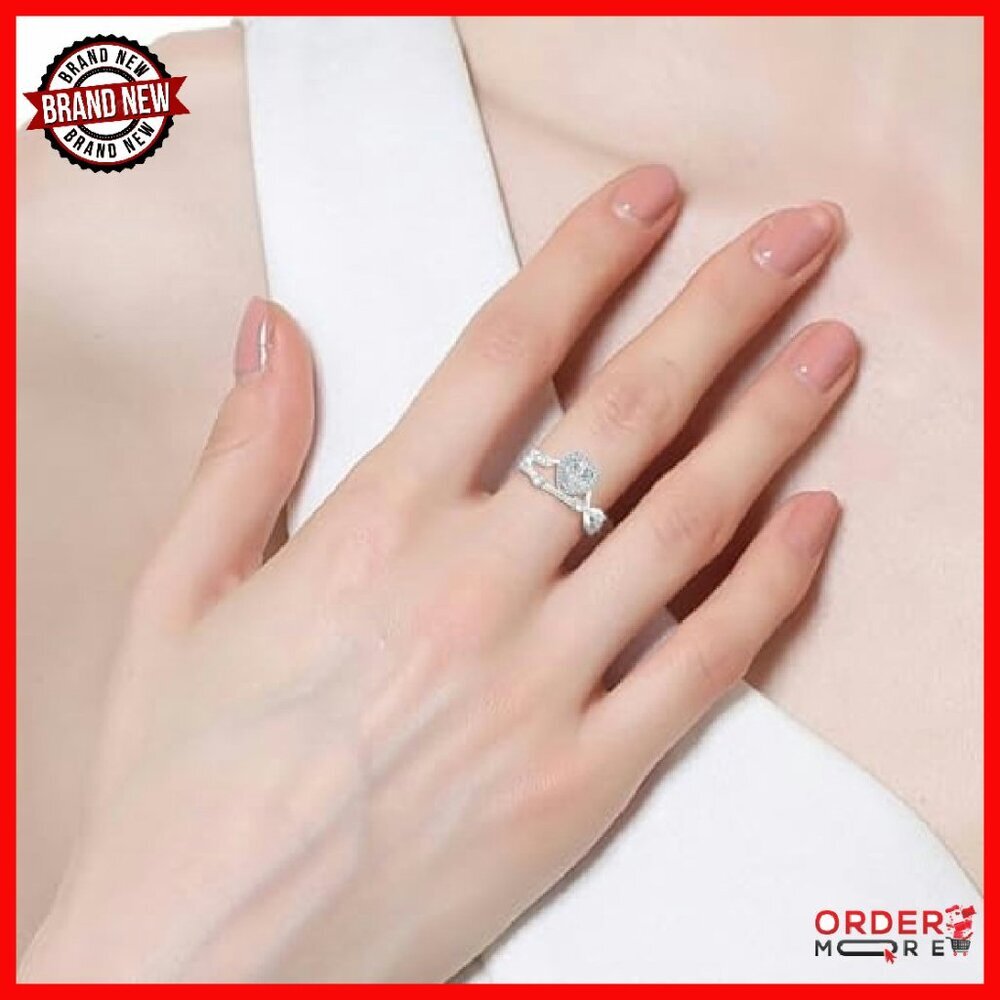 925 Sterling Silver Moissanite Wedding Band Size 6-8 Anniversary Ring - Picture 4 of 8